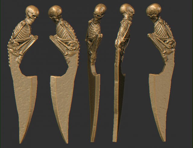 Download dining items skeletons 3D Model