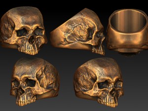 ring skull 3D Print Model