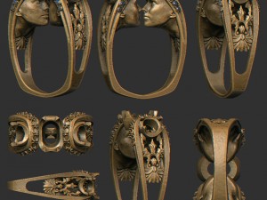 the ring two heads 3D Print Model