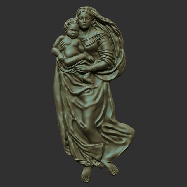 pano virgin mary 3D 打印模型 .c4d .max .obj .3ds .fbx .stl .blend 