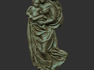 pano virgen maria Modelo de impresión 3D