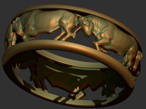 ring bull 3D 打印模型