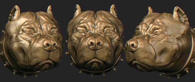 pitbull Model do druku 3D .c4d .max .obj .3ds .fbx .stl .blend 