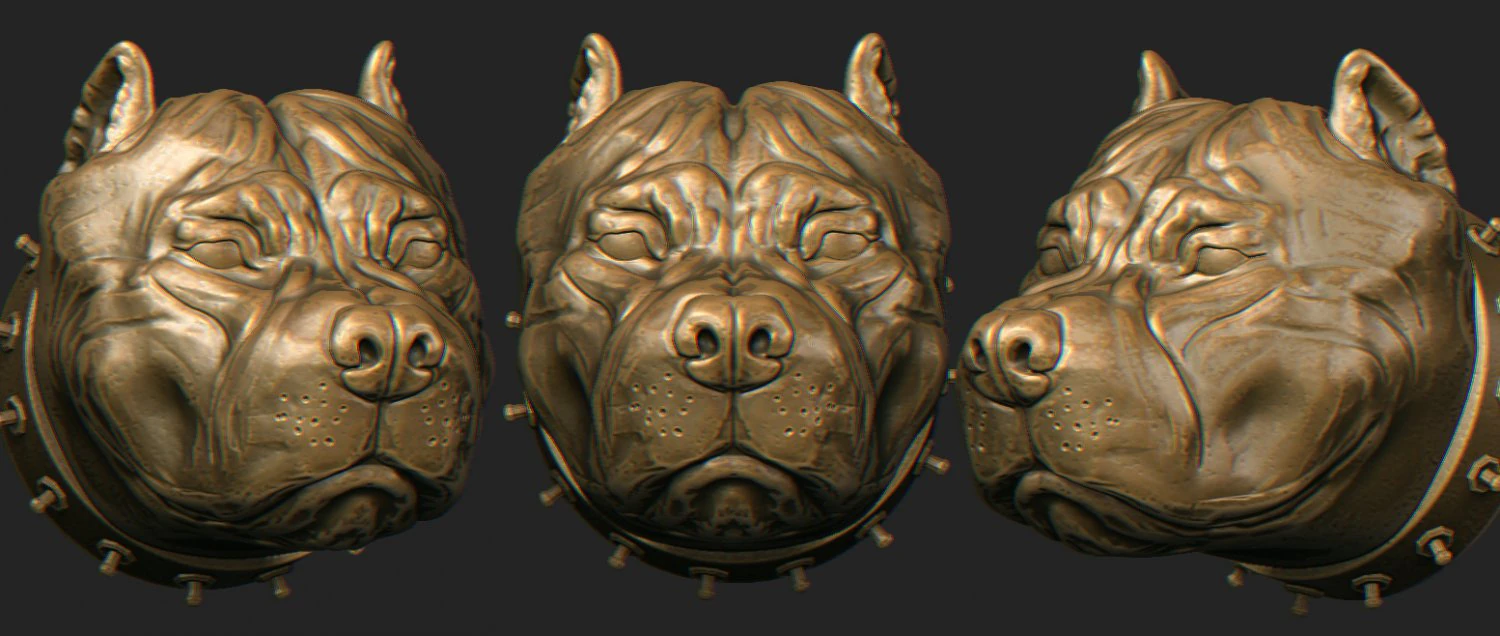 pitbull Modelo de Impressão 3D .c4d .max .obj .3ds .fbx .stl .blend