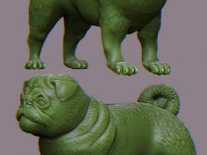 pug dog 3D Model