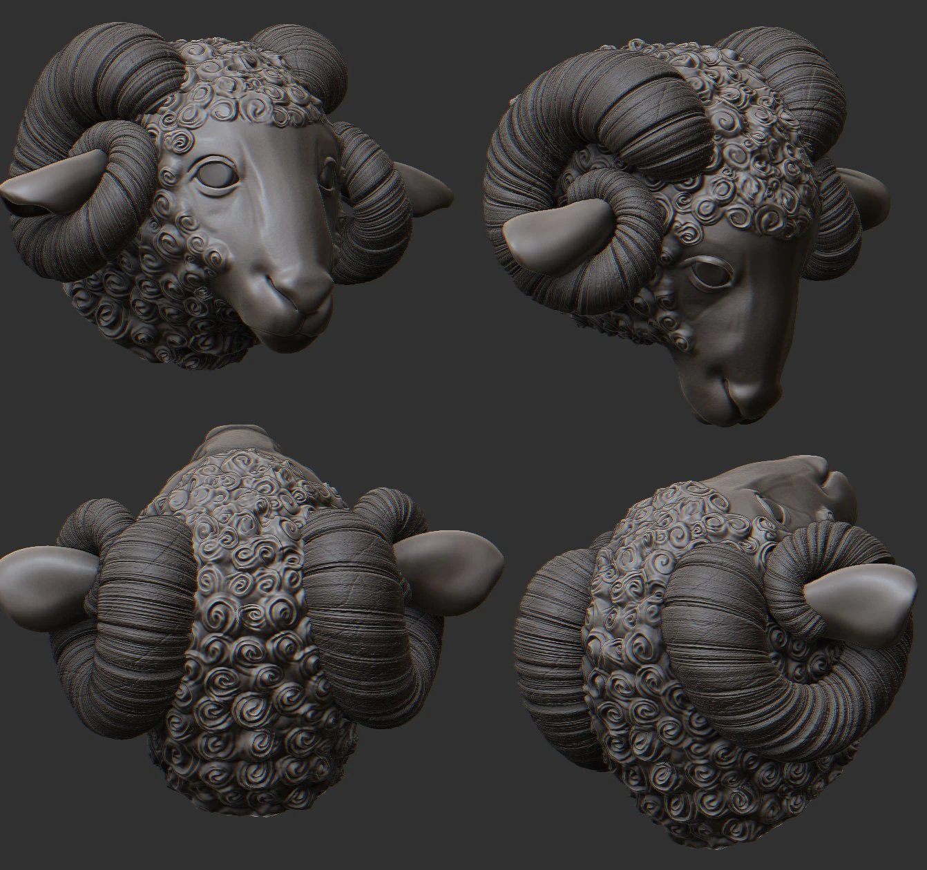 ram 3D Model .c4d .max .obj .3ds .fbx .stl .blend 