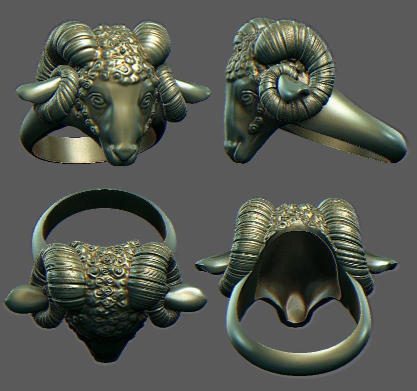 ring ram 3D Model .c4d .max .obj .3ds .fbx .stl .blend 