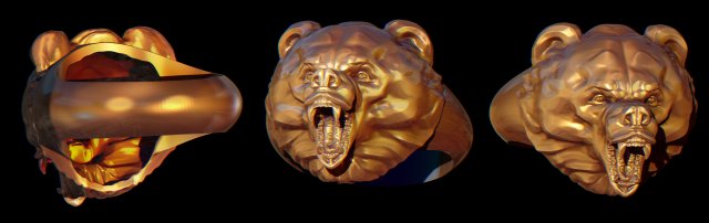ring bear Model 3D .c4d .max .obj .3ds .fbx .stl .blend 