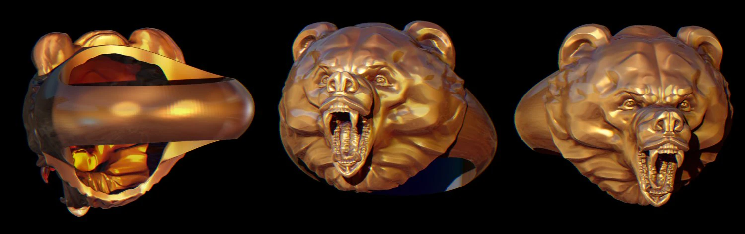 ring bear 3D Model .c4d .max .obj .3ds .fbx .stl .blend 