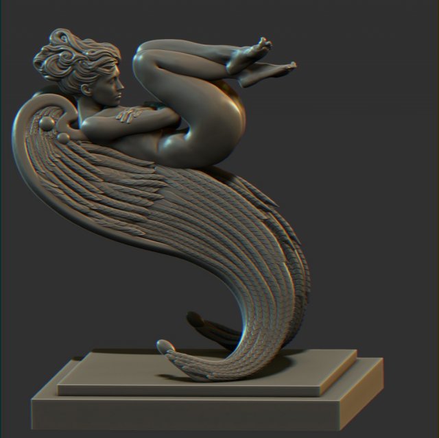 statue of angel 3D 模型 .c4d .max .obj .3ds .fbx .stl .blend 