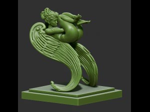statue of angel 3D Model