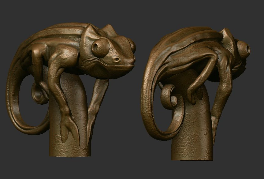 cane chameleon 3D Print Model .c4d .max .obj .3ds .fbx .stl .blend 