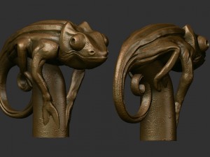 cane chameleon 3D Print Model