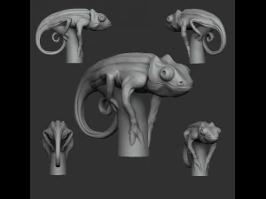 cane chameleon 3D Print Model