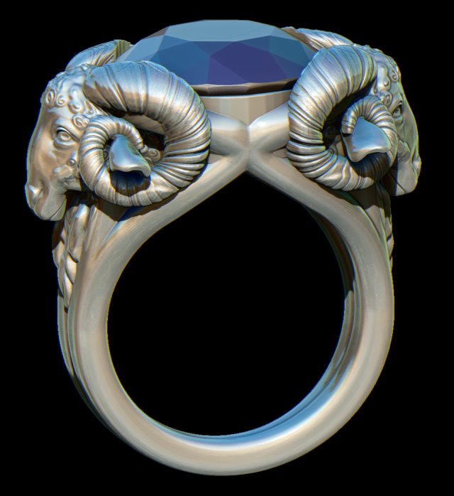 ring ram 3D प्रिंट मॉडल .c4d .max .obj .3ds .fbx .stl .blend 