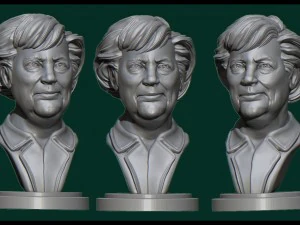 앙겔라 메르켈 3D 프린트 모델