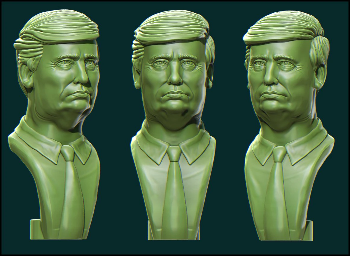 donald trump 3D Print Model .c4d .max .obj .3ds .fbx .stl .blend