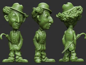 desenho animado de charlie chaplin Modelo de Impressão 3D