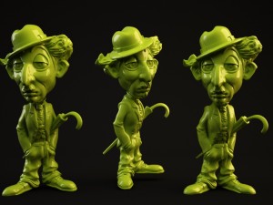 charlie chaplin cartoon 3D 打印模型