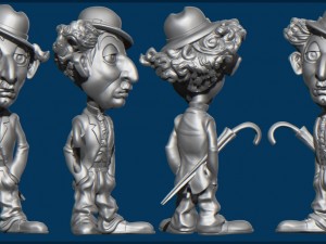 charlie chaplin cartoon 3D 打印模型