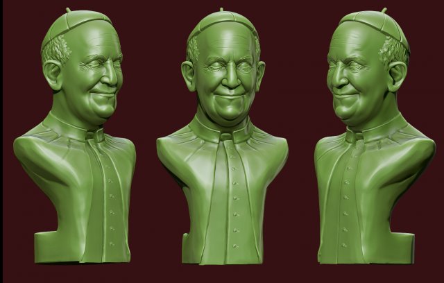 pope francis 3D Print Model .c4d .max .obj .3ds .fbx .stl .blend 