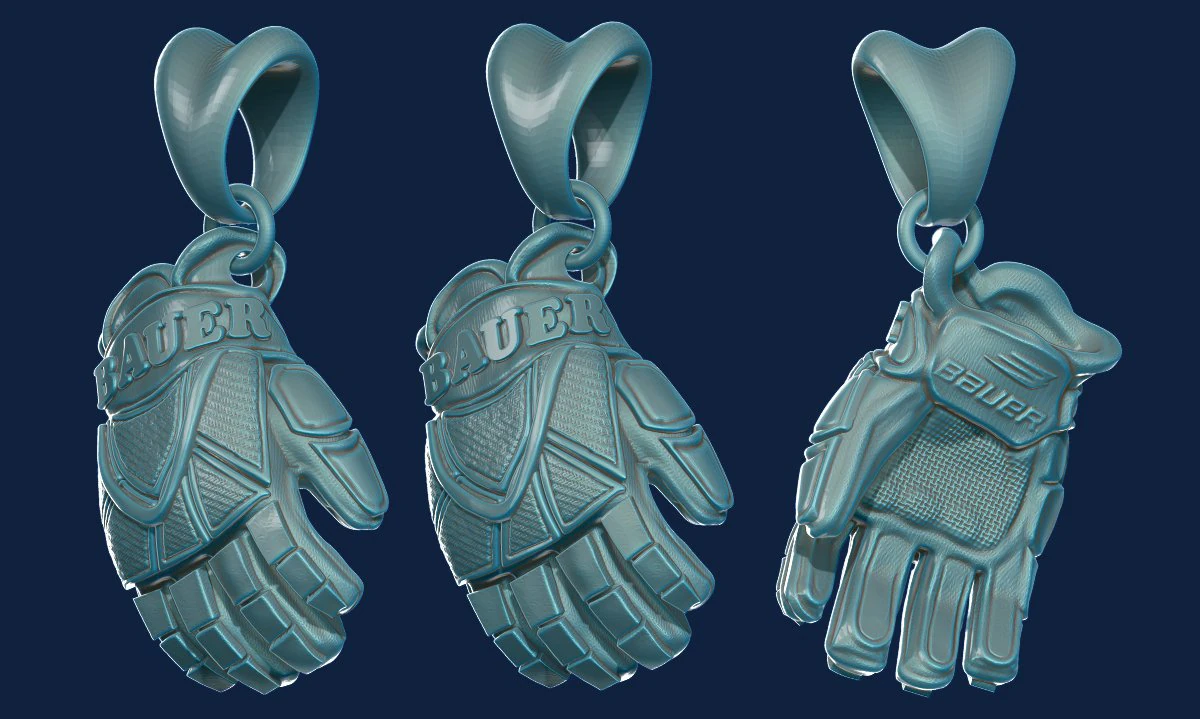 hockey pendant 3D Model .c4d .max .obj .3ds .fbx .stl .blend 