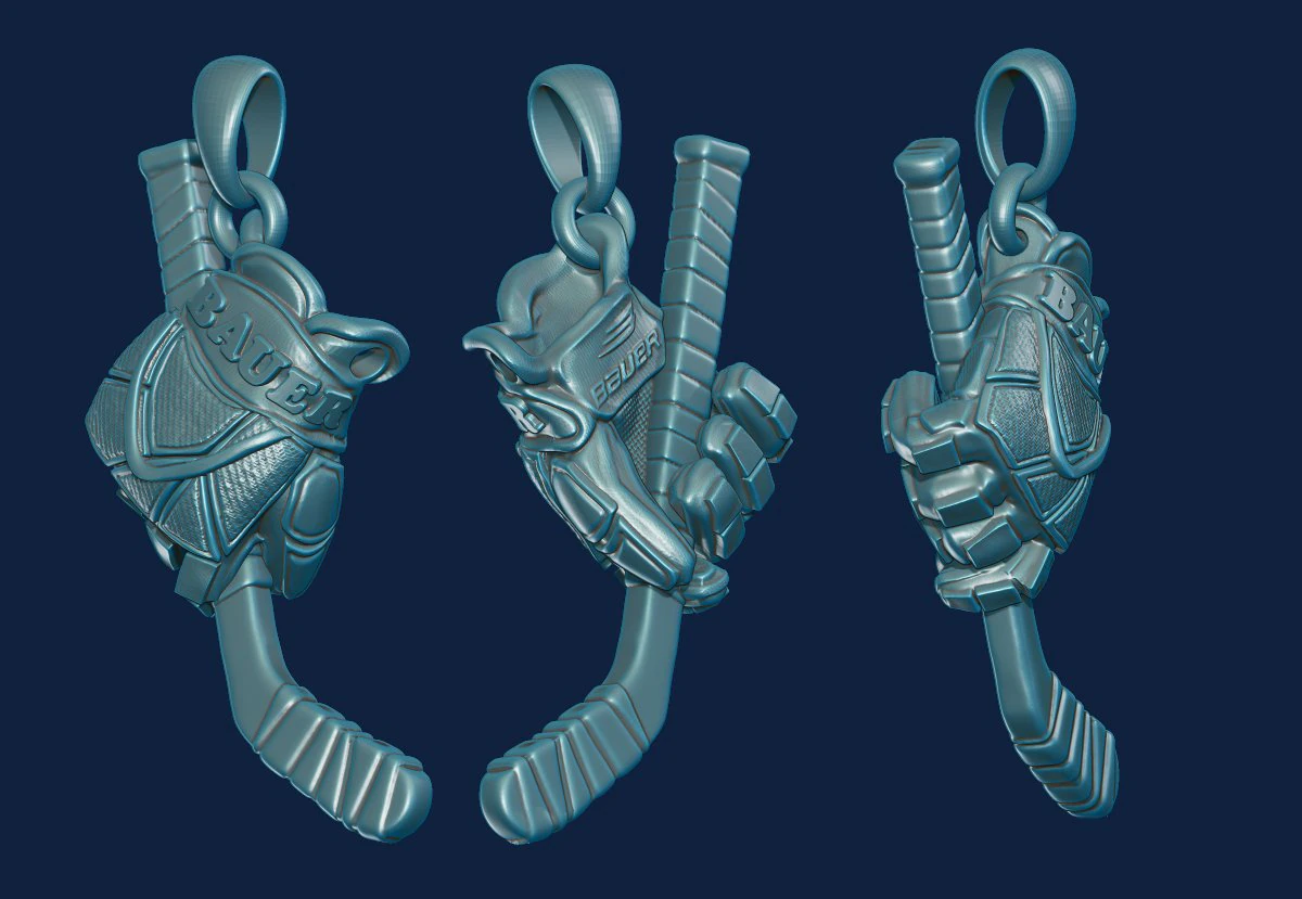 hockey pendant 3D Print Model .c4d .max .obj .3ds .fbx .stl .blend 