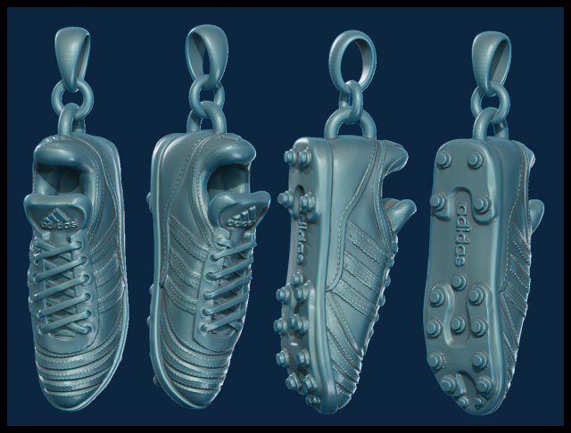 football cleats pendants 3D Print Model .c4d .max .obj .3ds .fbx .lwo .lw .lws