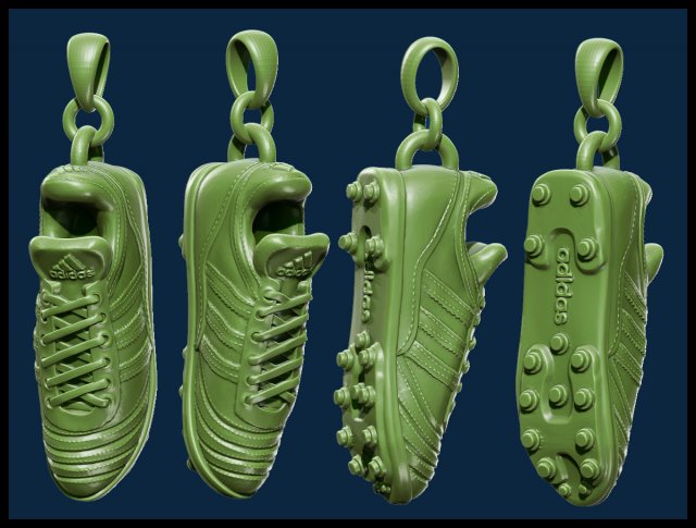Download football cleats pendants 3D Model