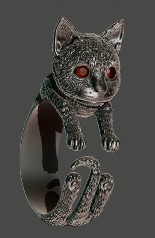 cat ring 3D Принт Модель .c4d .max .obj .3ds .fbx .stl .blend 