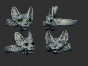 kattensfinxring 3D printmodel