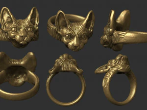 cat sphinx ring 3D Print Model