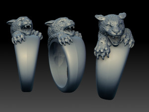 leopard ring 3d 3D 打印模型
