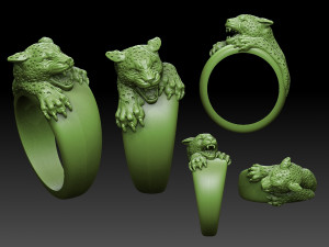 leopard ring 3d 3D 打印模型