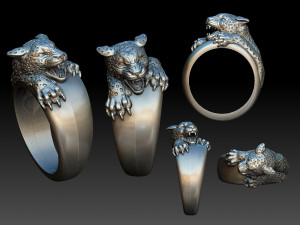 leopard ring 3d 3D 打印模型
