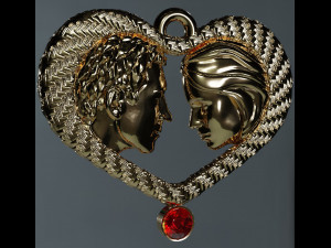 pendant lover 3D 打印模型