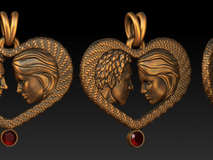 pendant lover 3D 打印模型