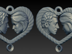 pendant lover 3D 打印模型