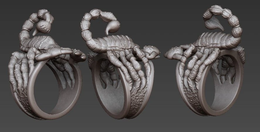 ring of scorpio 3D Print Model .c4d .max .obj .3ds .fbx .stl .blend 