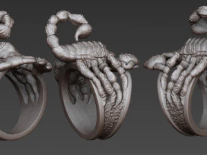 蠍座の指輪 3Dプリントモデル