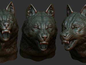 wolf head 3d print model 3D Print Model