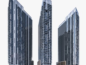high-rise residential building 3D Модель