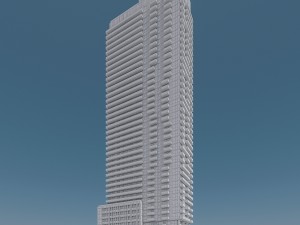 high-rise residential building 3D Модель