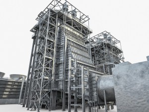 gas turbine plant Modelo 3D