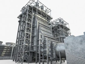 gas turbine plant 3D Model