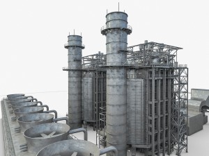 gas turbine plant Modelo 3D