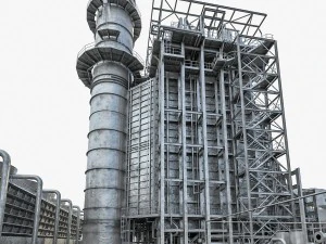 gas turbine plant 3D Model