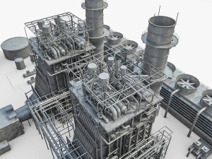 gas turbine plant Modelo 3D