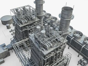 gas turbine plant 3D Model