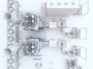 gas turbine plant Modelo 3D